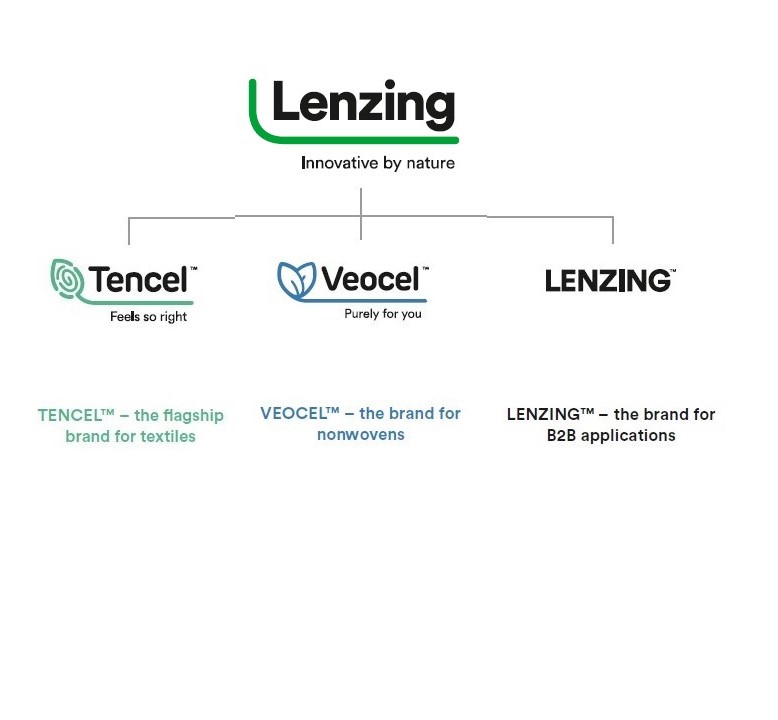 Chart showing optimized brand architecture for Lenzing