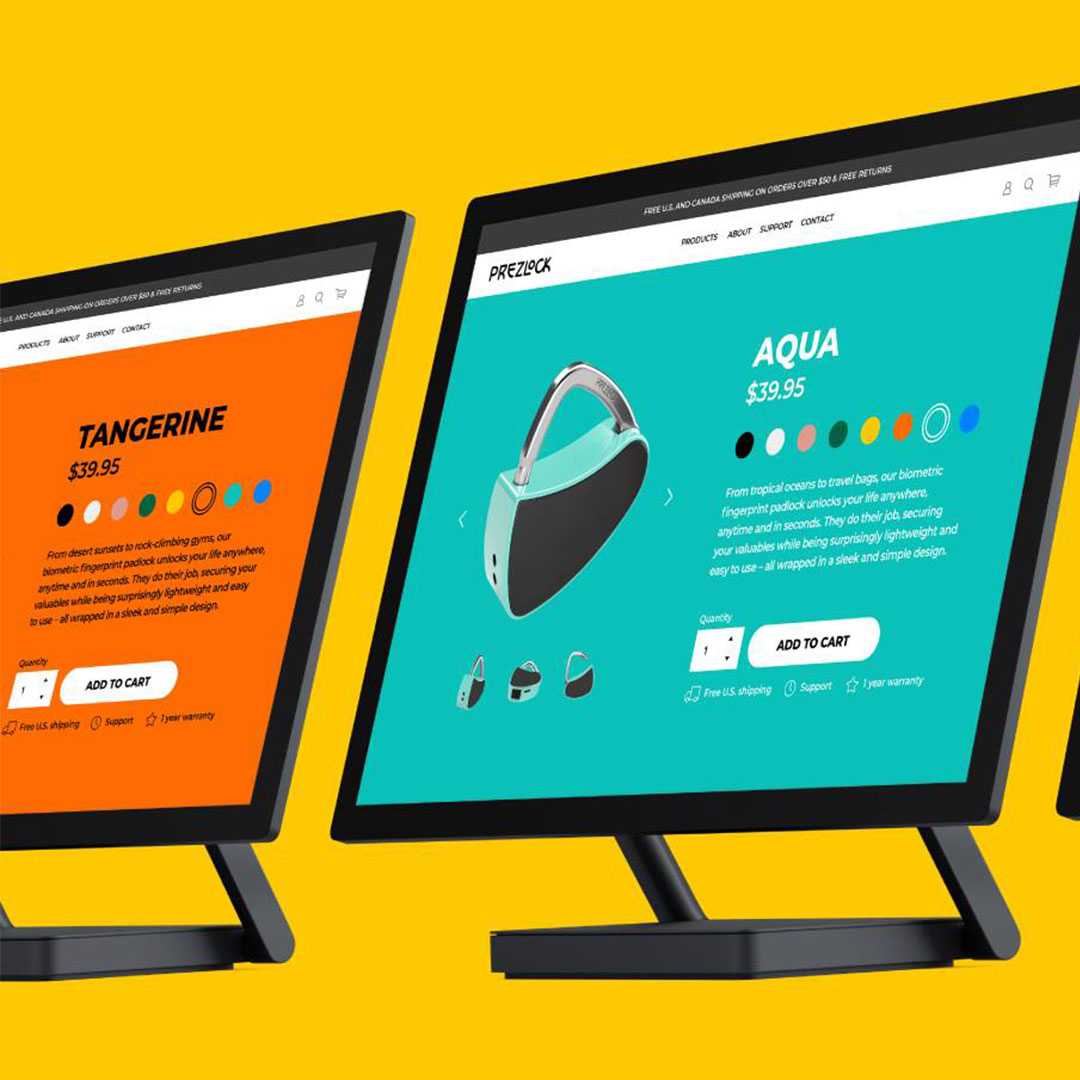 Shopify Web Design Agency's Service for Padlock Brand Prezlock